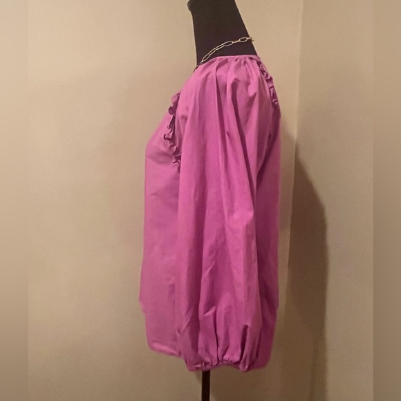 Cleobella Jess Azalea Ruffled Puff Sleeve Blouse, size Large - Picture 3 of 7